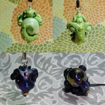 Light green marble dragon charm