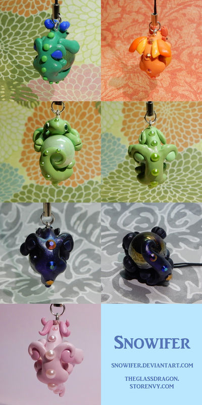 Light Green Marble Dragon Charm