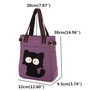 Cat Fashion Canvas Tote Shoulder Bag-3