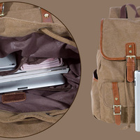24L Retro Style Unisex Canvas Backpack Chic, Trendy! - Thumbnail 3