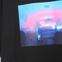 Free Shipping-NEON BOY SUNDAY TEE IN BLACK - Thumbnail 1