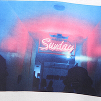 Free Shipping-NEON BOY SUNDAY TEE IN WHITE - Thumbnail 2