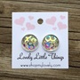 10mm Iridescent Leopard Studs -1