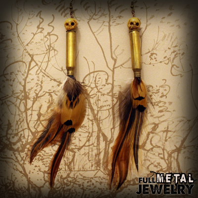 Bullet Skull Earrings