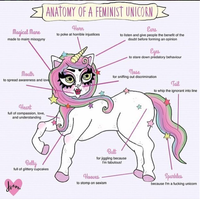 Anatomy Of A Feminist Unicorn T-shirt - Thumbnail 1
