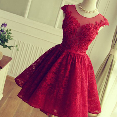 Short prom dress,red homecoming dress ,lace homecoming dress ,lovely homecoming dress ,junior prom dress ,cheap prom dress .bd14604