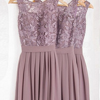 2016 bridesmaid dresses long,A-line Bateau Floor-length Chiffon Bridesmaid Dresses Party Dresses 9976 - Thumbnail 1