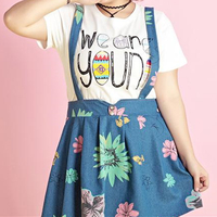 XL-4XL Black/Yellow/White Kawaii Printing T-Shirt SP166723 - Thumbnail 1