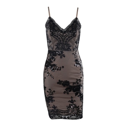Black Sequin Party Dress
