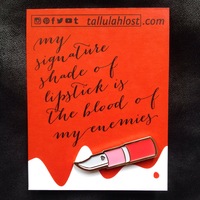 Lipstick Knife Enamel Pin - Thumbnail 1