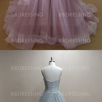 2016 New Strapless Prom Dresses Sweetheart A Line Tulle Prom Dresses pst0024 - Thumbnail 2