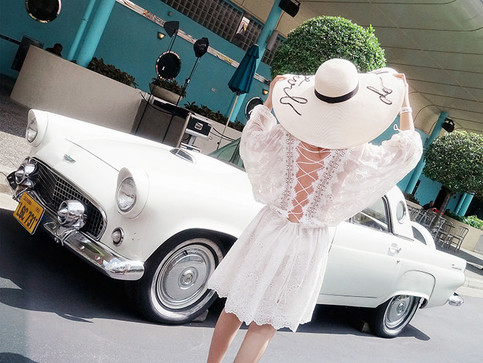 White Back Cross Lace Dress