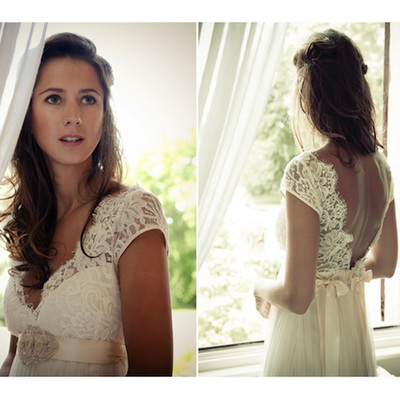 white prom dresses,White A-line V-neck Floor-length Chiffon Evening Dress Prom Dresses 9677