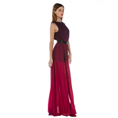 Gradient red evening dress