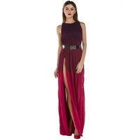 Gradient Red Evening Dress - Thumbnail 1