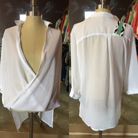 Classy Overlay Blouse - M - Thumbnail 1