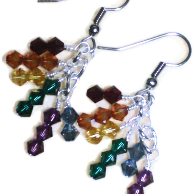 Rainbow crystal earrings