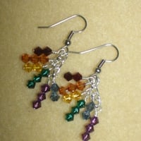 Rainbow Crystal Earrings - Thumbnail 1
