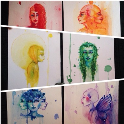 Rainbow portrait set oo2