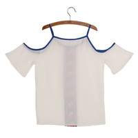 Boho Chic Cold Shoulder Top - Thumbnail 1