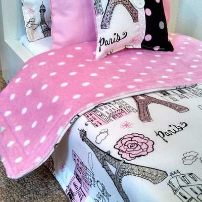 18" doll bedding pink paris doll bedding for american girl dolls