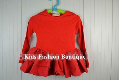 Red ruffles top