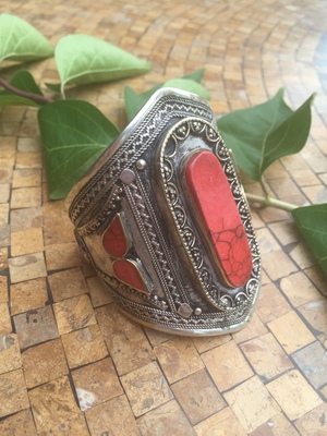 Coral Cuff Bracelet