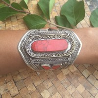 Coral Cuff Bracelet - Thumbnail 1