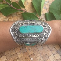 Turquoise Cuff Bracelet - Thumbnail 1