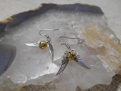 Harry Potter "golden snitch" earrings