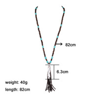 Women Fashion Chain Turquoise Necklaces Jewelry - Thumbnail 4