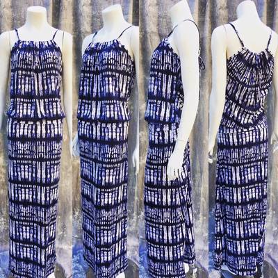 Boho Maxi Dress w/Drop Waist