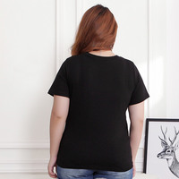 XL-4XL White/Black/Red Kitty Cat Pattern T-Shirt SP166736 - Thumbnail 3