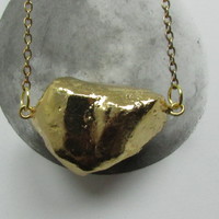 Gold Plated Turquoise Crystal Cluster - Thumbnail 1