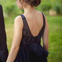 V-neck Back prom dresses,Lavender A-line Scoop Floor-length Chiffon Evening Dress Prom Dresses 9716 - Thumbnail 2