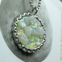 Resin Cast Moonstone Pendant - Thumbnail 1