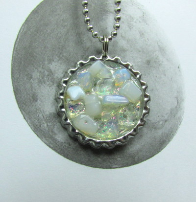 Resin Cast Moonstone Pendant