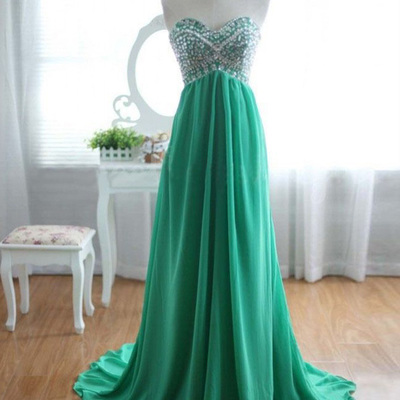 Hunter prom dresses,hunter a-line sweetheart sweep brush train chiffon evening dress prom dresses 9740
