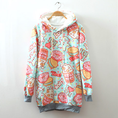 Harajuku macaroon biscuit ice cream hoodies