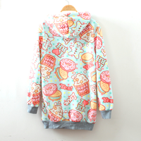 Harajuku macaroon biscuit ice cream hoodies - Thumbnail 1