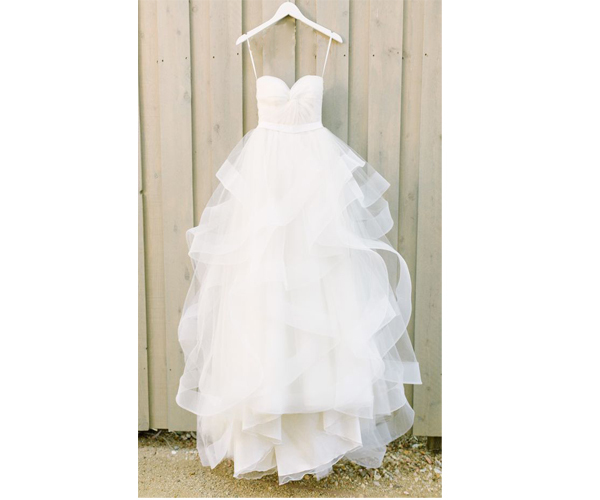 simple organza wedding dress