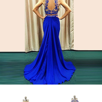 Two Piece Beads Prom Dresses Party Gown pst0948 - Thumbnail 2