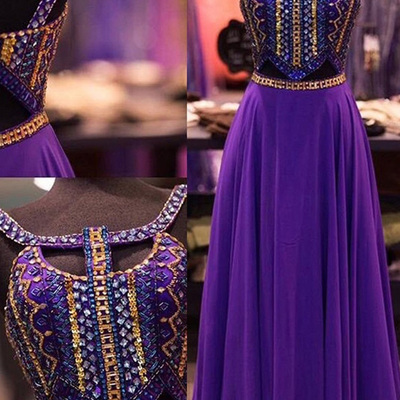 Classy prom dresses,regency a-line scoop floor-length chiffon evening dress prom dresses 9830