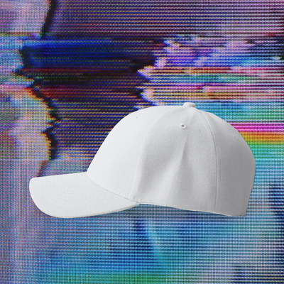 808 baseball cap in white