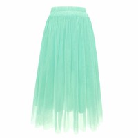 Candy Color Tulle Skirt - Thumbnail 2