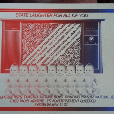 Pleasure leftists/plastic/nature boys/wymyns prysyn/mutual jerk 2 color screen print poster - Thumbnail 4