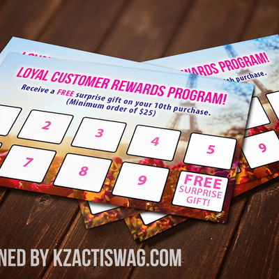 Acti-labs 3.5x2 loyalty cards