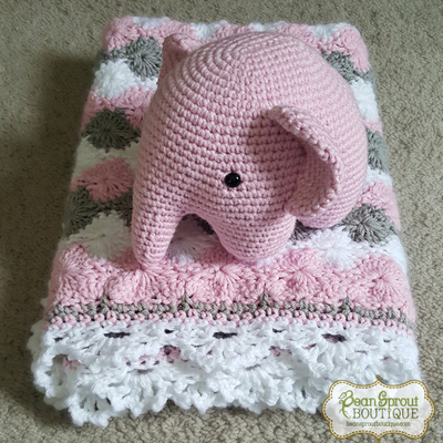 Gift set - starburst blanket and elephant