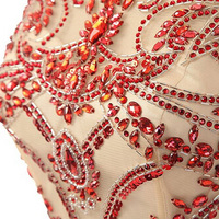 red prom dresses,Red A-line Scoop Floor-length Chiffon Evening Dress Prom Dresses 9836 - Thumbnail 2