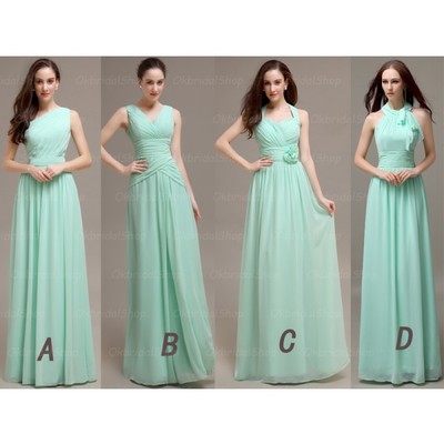 Mint bridesmaid dresses, long bridesmaid dresses, mismatched bridesmaid dresses, cheap bridesmaid dresses, simple bridesmaid dresses, pd15035 - Thumbnail 2